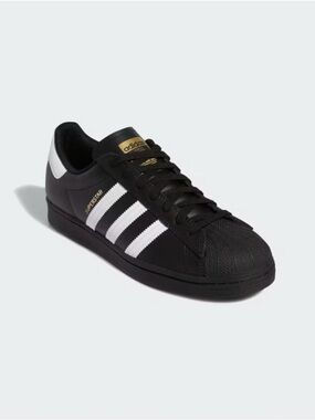 Adidas Superstar Black with White Stripes